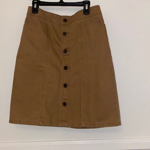 Tan Button up Skirt